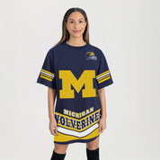 MICHIGAN WOLVERINES PERFECT SCORE RETRO T-SHIRT DRESS