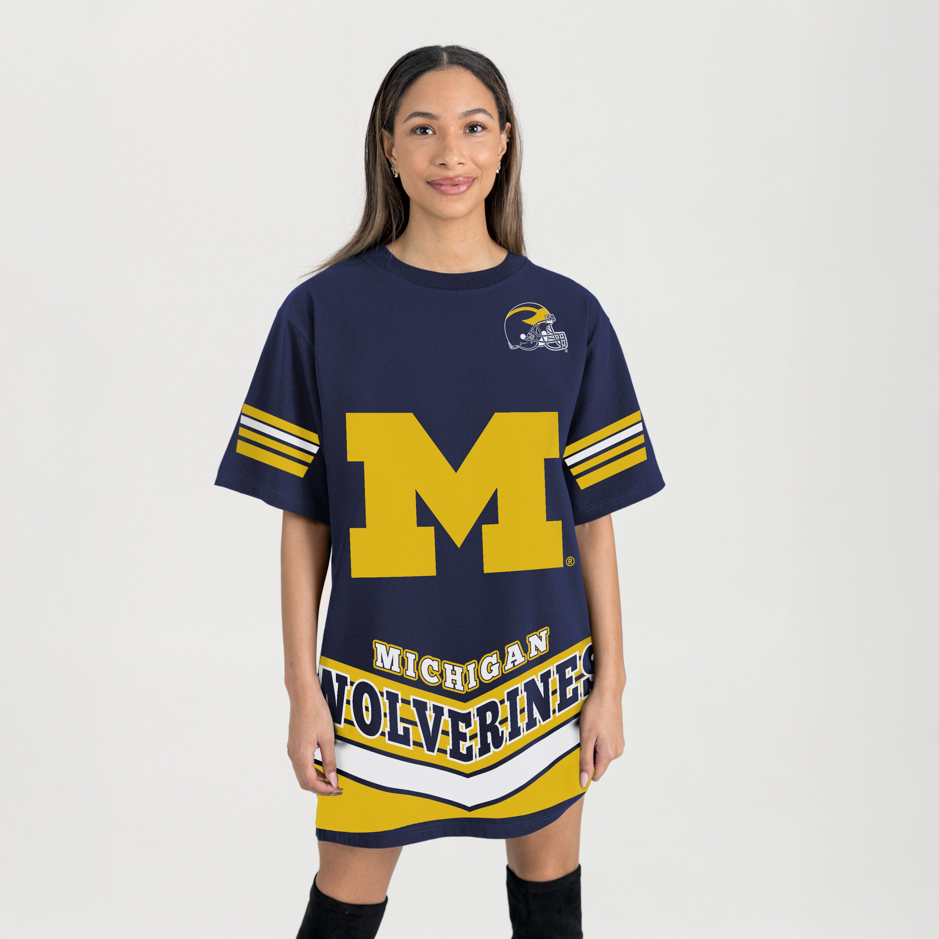 MICHIGAN WOLVERINES PERFECT SCORE RETRO T-SHIRT DRESS