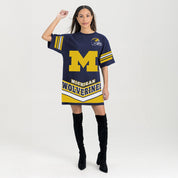 MICHIGAN WOLVERINES PERFECT SCORE RETRO T-SHIRT DRESS