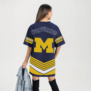 MICHIGAN WOLVERINES PERFECT SCORE RETRO T-SHIRT DRESS