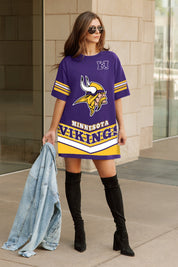 MINNESOTA VIKINGS PERFECT SCORE RETRO T-SHIRT DRESS