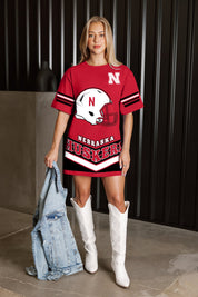 NEBRASKA CORNHUSKERS PERFECT SCORE RETRO T-SHIRT DRESS