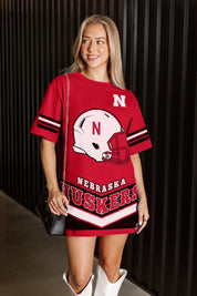 NEBRASKA CORNHUSKERS PERFECT SCORE RETRO T-SHIRT DRESS