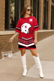 NEBRASKA CORNHUSKERS PERFECT SCORE RETRO T-SHIRT DRESS