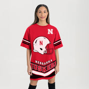 NEBRASKA CORNHUSKERS PERFECT SCORE RETRO T-SHIRT DRESS