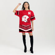 NEBRASKA CORNHUSKERS PERFECT SCORE RETRO T-SHIRT DRESS