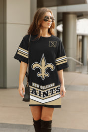 NEW ORLEANS SAINTS PERFECT SCORE RETRO T-SHIRT DRESS