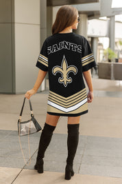 NEW ORLEANS SAINTS PERFECT SCORE RETRO T-SHIRT DRESS