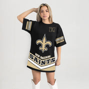 NEW ORLEANS SAINTS PERFECT SCORE RETRO T-SHIRT DRESS