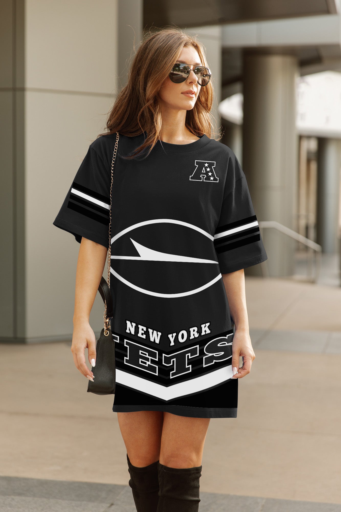 NEW YORK JETS PERFECT SCORE RETRO T-SHIRT DRESS