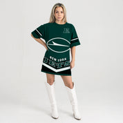 NEW YORK JETS PERFECT SCORE RETRO T-SHIRT DRESS