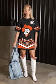 OKLAHOMA STATE COWBOYS PERFECT SCORE RETRO T-SHIRT DRESS