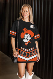 OKLAHOMA STATE COWBOYS PERFECT SCORE RETRO T-SHIRT DRESS