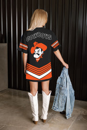 OKLAHOMA STATE COWBOYS PERFECT SCORE RETRO T-SHIRT DRESS