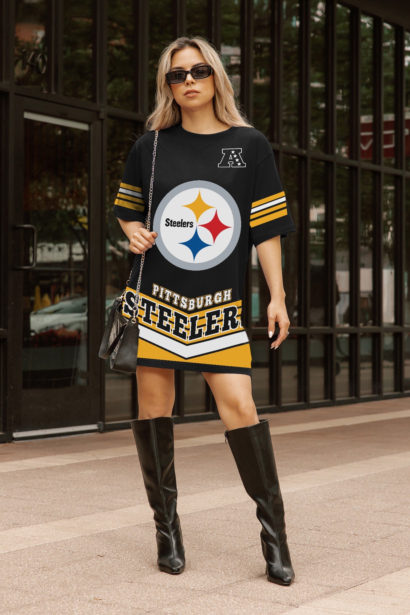 PITTSBURGH STEELERS PERFECT SCORE RETRO T-SHIRT DRESS