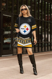 PITTSBURGH STEELERS PERFECT SCORE RETRO T-SHIRT DRESS