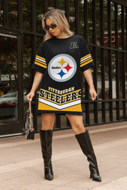 PITTSBURGH STEELERS PERFECT SCORE RETRO T-SHIRT DRESS
