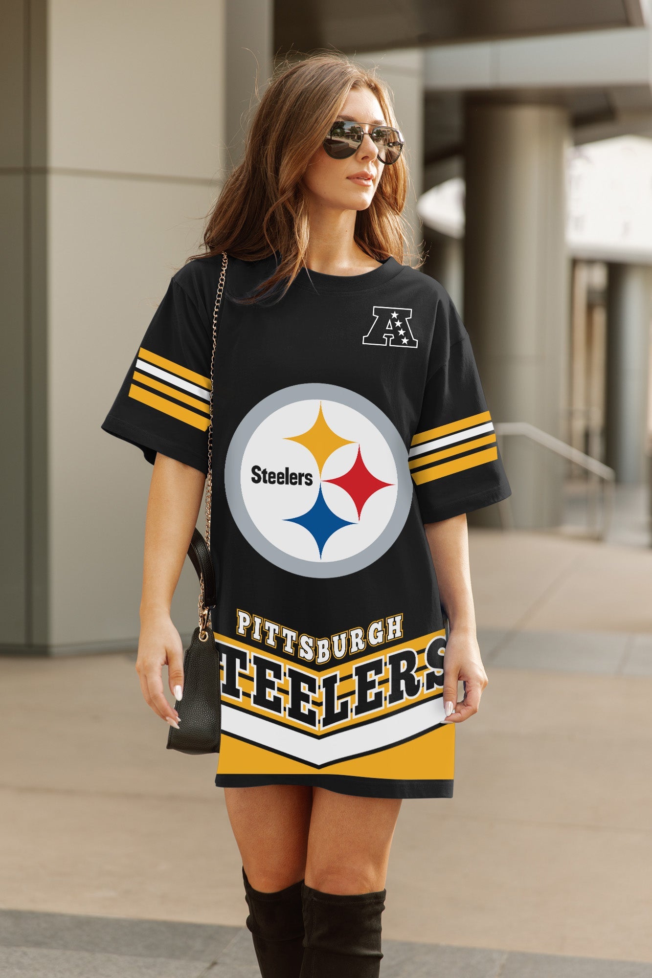PITTSBURGH STEELERS PERFECT SCORE RETRO T-SHIRT DRESS