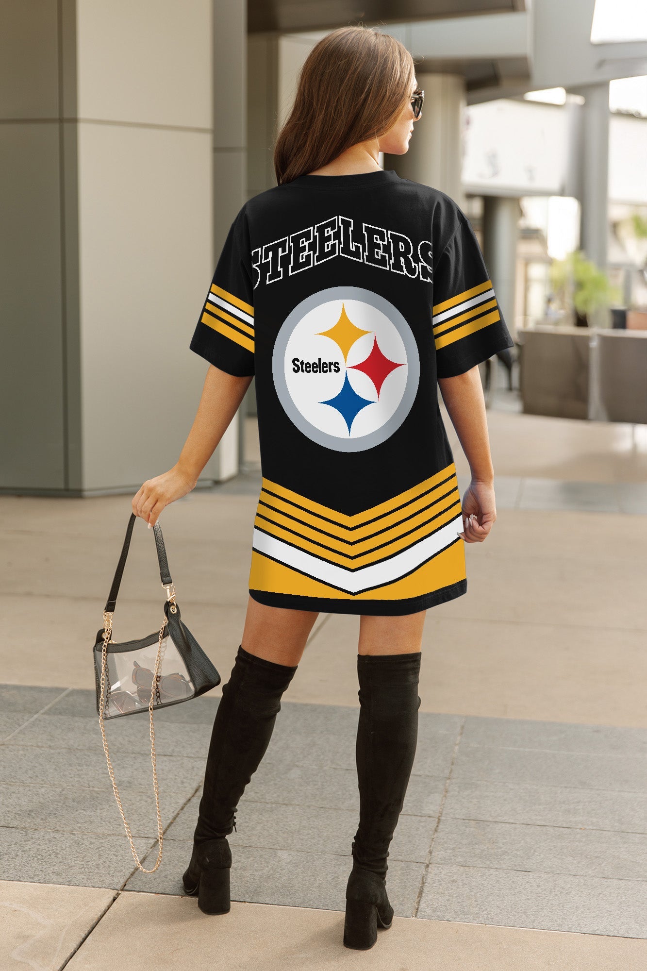 PITTSBURGH STEELERS PERFECT SCORE RETRO T-SHIRT DRESS