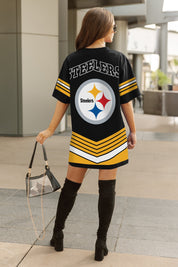 PITTSBURGH STEELERS PERFECT SCORE RETRO T-SHIRT DRESS