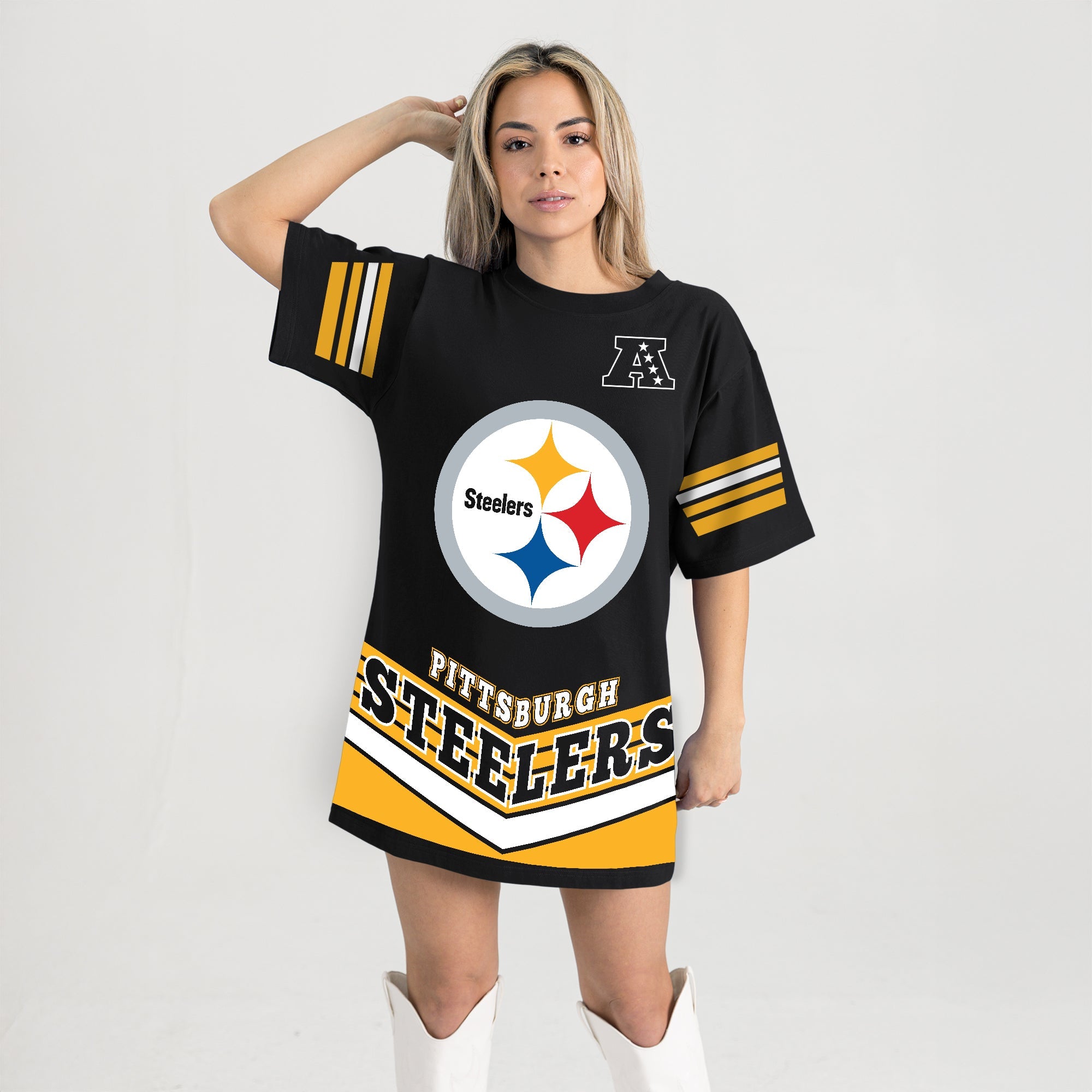 PITTSBURGH STEELERS PERFECT SCORE RETRO T-SHIRT DRESS