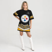 PITTSBURGH STEELERS PERFECT SCORE RETRO T-SHIRT DRESS