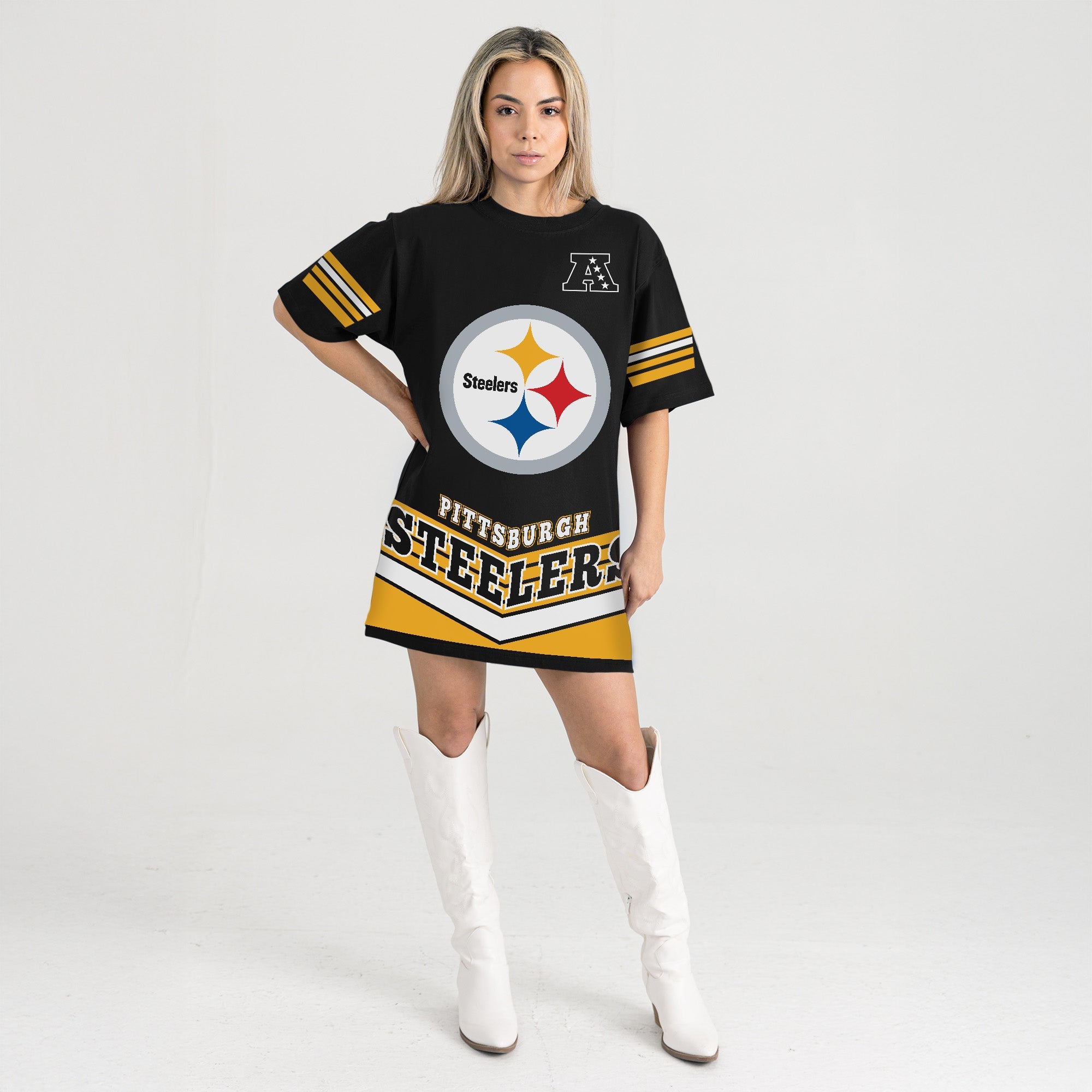 PITTSBURGH STEELERS PERFECT SCORE RETRO T-SHIRT DRESS