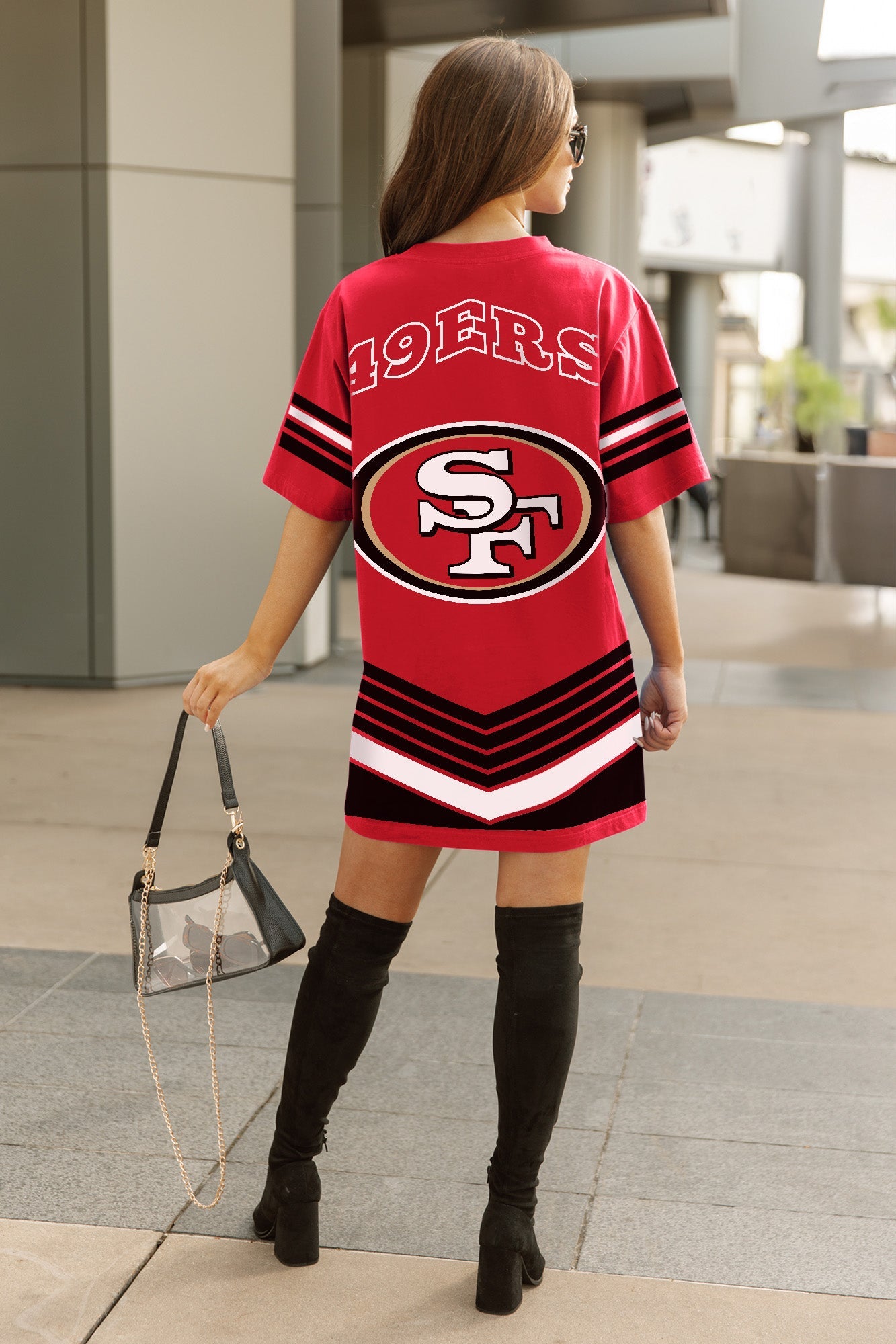 SAN FRANCISCO 49ERS PERFECT SCORE RETRO T-SHIRT DRESS