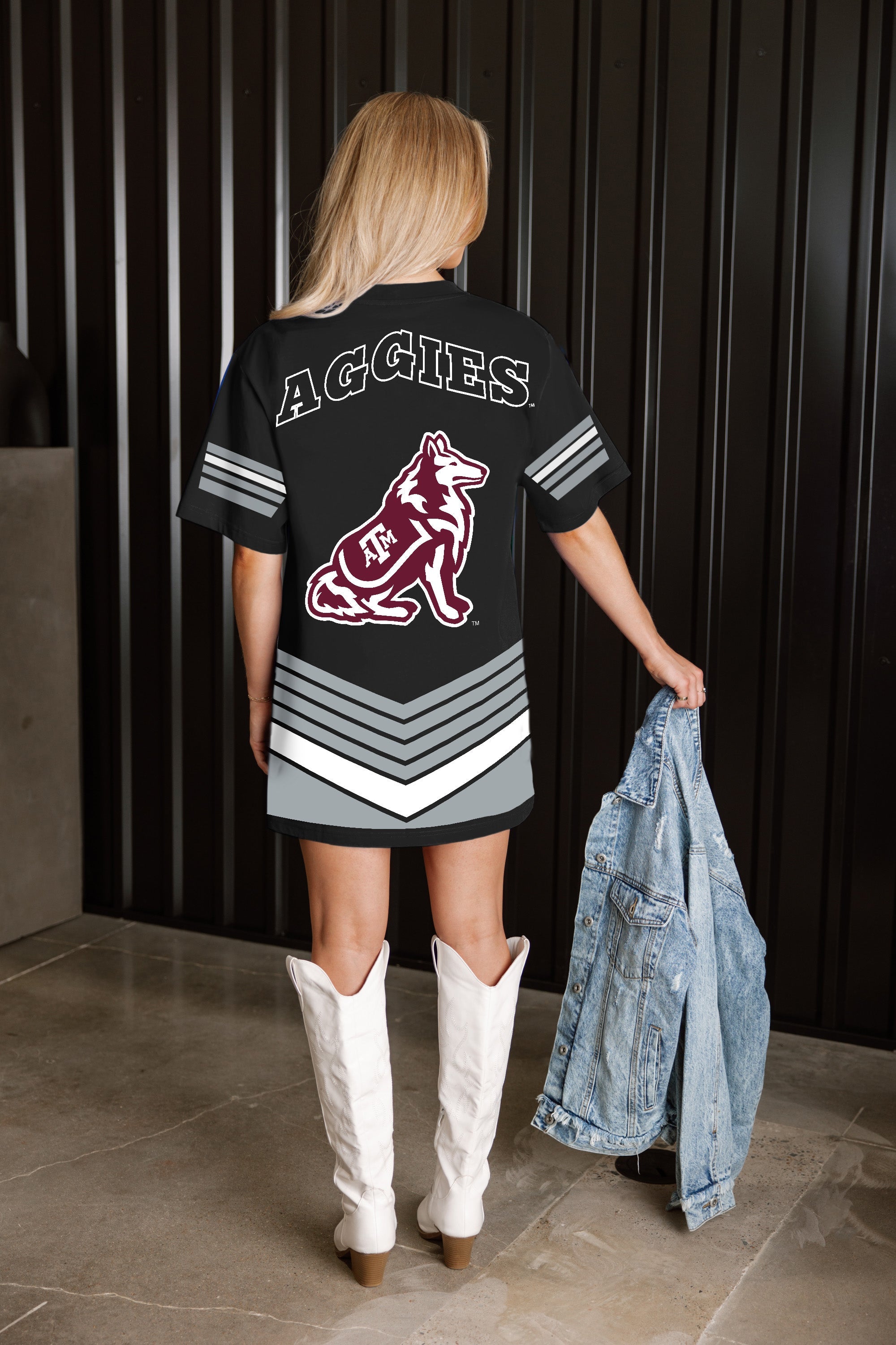 TEXAS A&M AGGIES PERFECT SCORE RETRO T-SHIRT DRESS