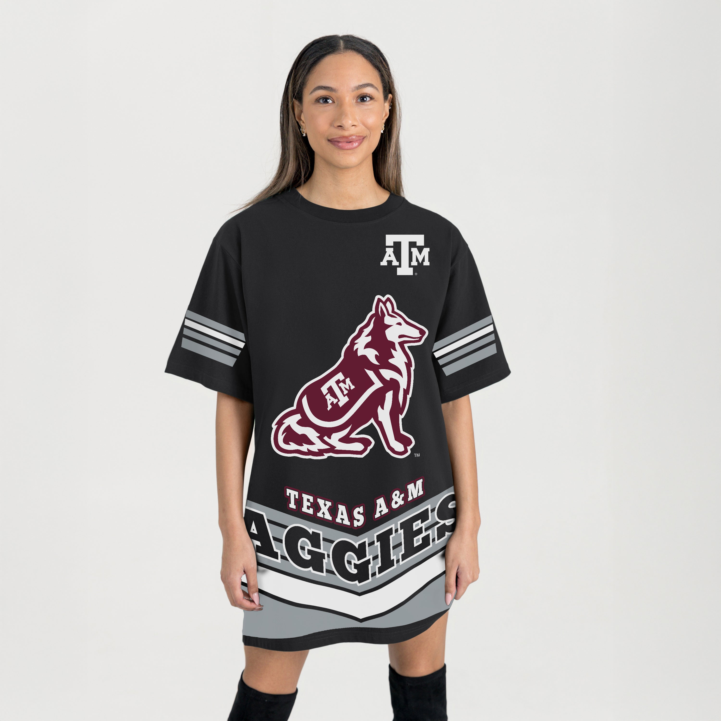 TEXAS A&M AGGIES PERFECT SCORE RETRO T-SHIRT DRESS