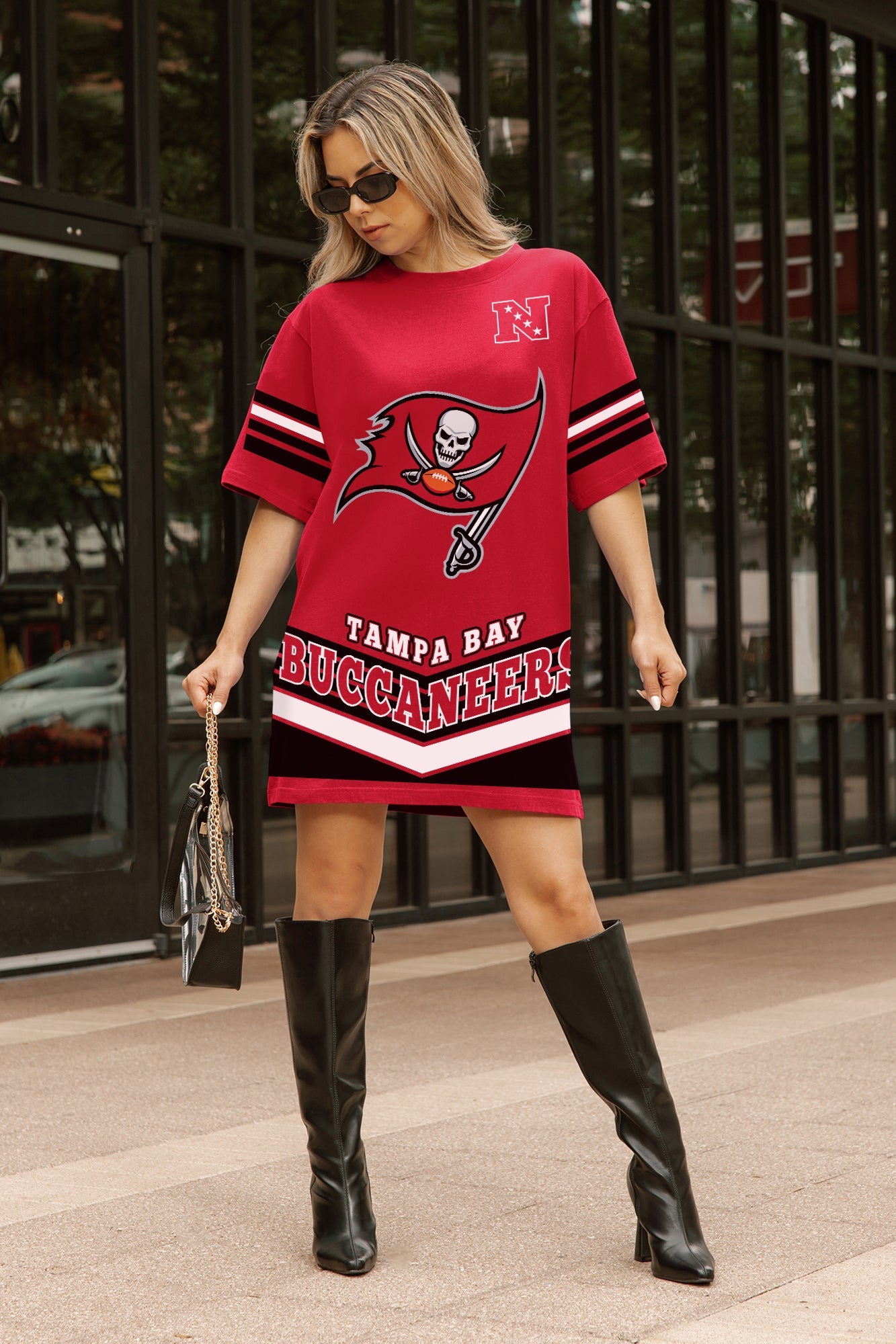 TAMPA BAY BUCCANEERS PERFECT SCORE RETRO T-SHIRT DRESS