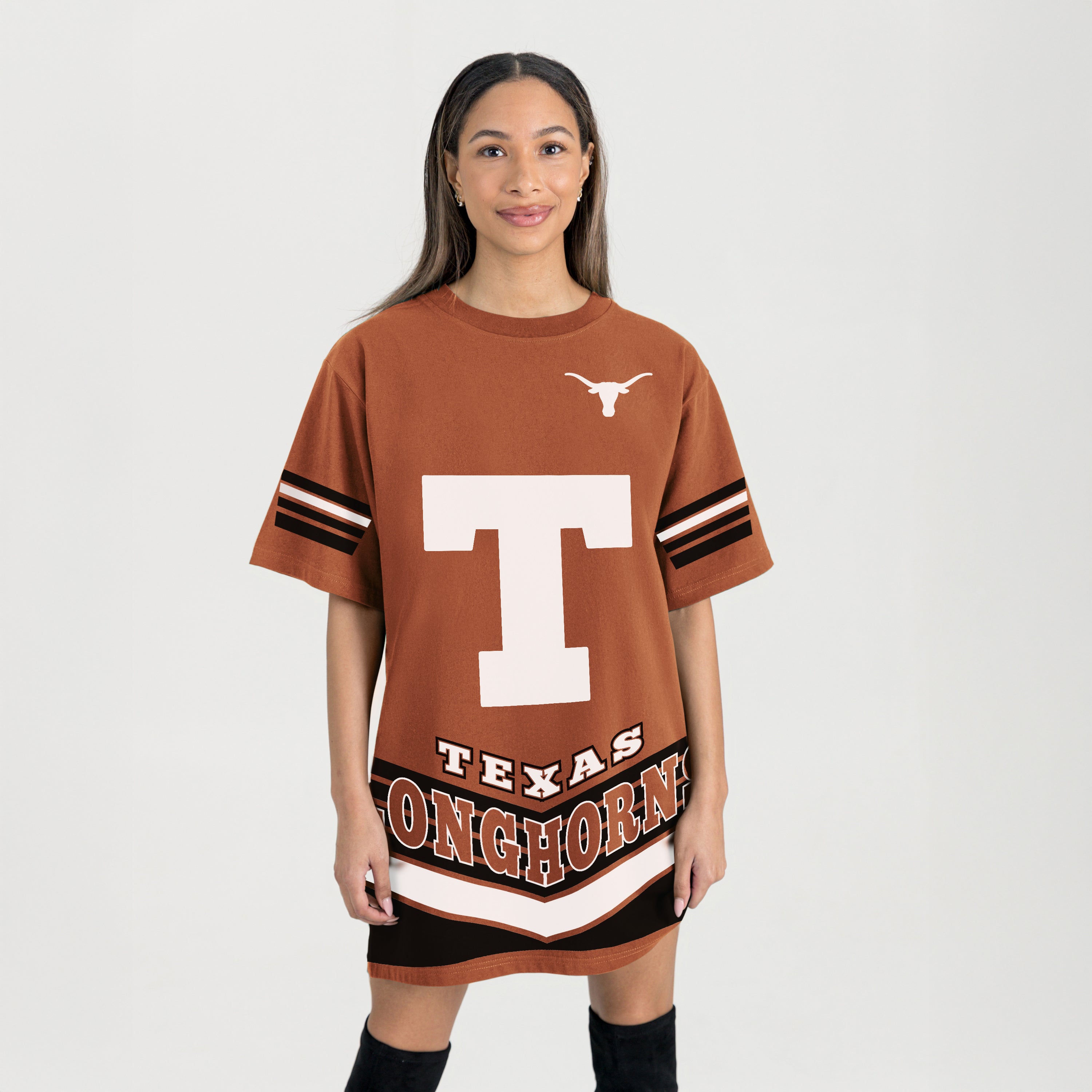 TEXAS LONGHORNS PERFECT SCORE RETRO T-SHIRT DRESS