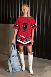 TEXAS TECH RED RAIDERS PERFECT SCORE RETRO T-SHIRT DRESS