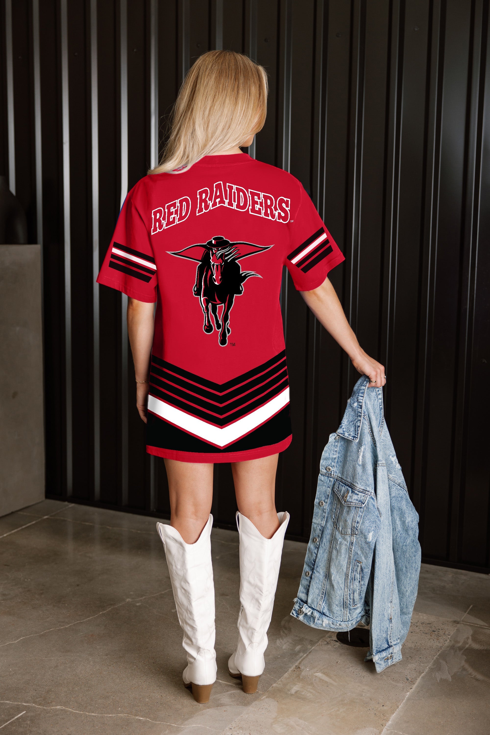 TEXAS TECH RED RAIDERS PERFECT SCORE RETRO T-SHIRT DRESS
