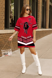 TEXAS TECH RED RAIDERS PERFECT SCORE RETRO T-SHIRT DRESS