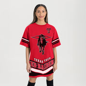 TEXAS TECH RED RAIDERS PERFECT SCORE RETRO T-SHIRT DRESS