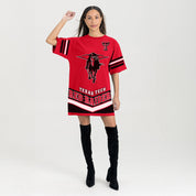 TEXAS TECH RED RAIDERS PERFECT SCORE RETRO T-SHIRT DRESS