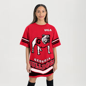 GEORGIA BULLDOGS PERFECT SCORE RETRO T-SHIRT DRESS