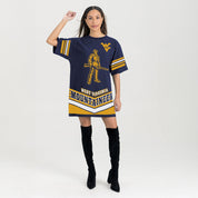 WEST VIRGINIA MOUNTAINEERS PERFECT SCORE RETRO T-SHIRT DRESS