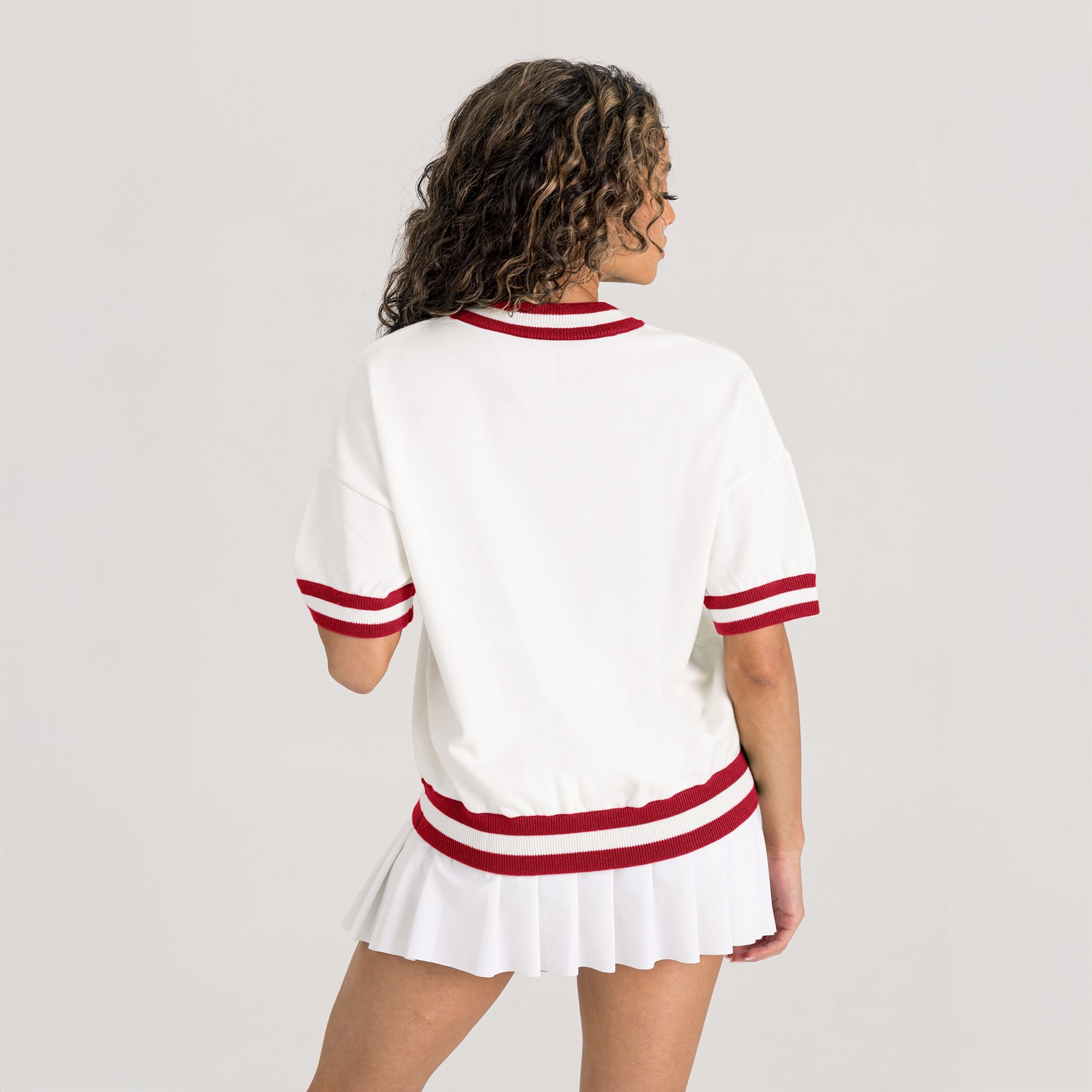 ALABAMA CRIMSON TIDE INFINITE CHARM VARSITY V-NECK SWEATER