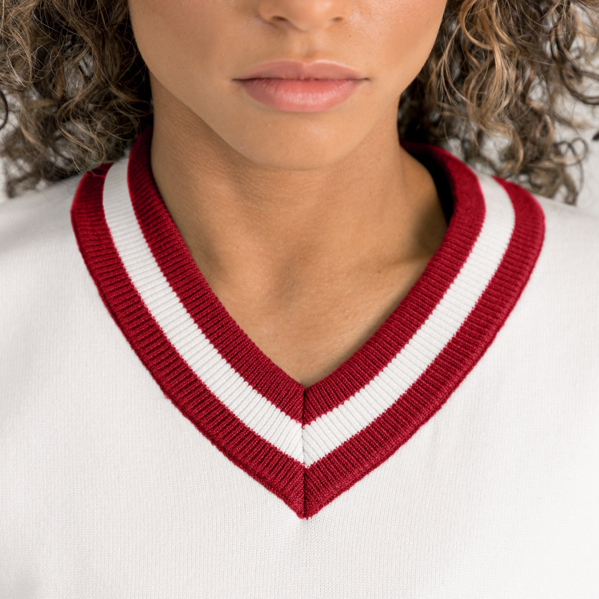 ALABAMA CRIMSON TIDE INFINITE CHARM VARSITY V-NECK SWEATER