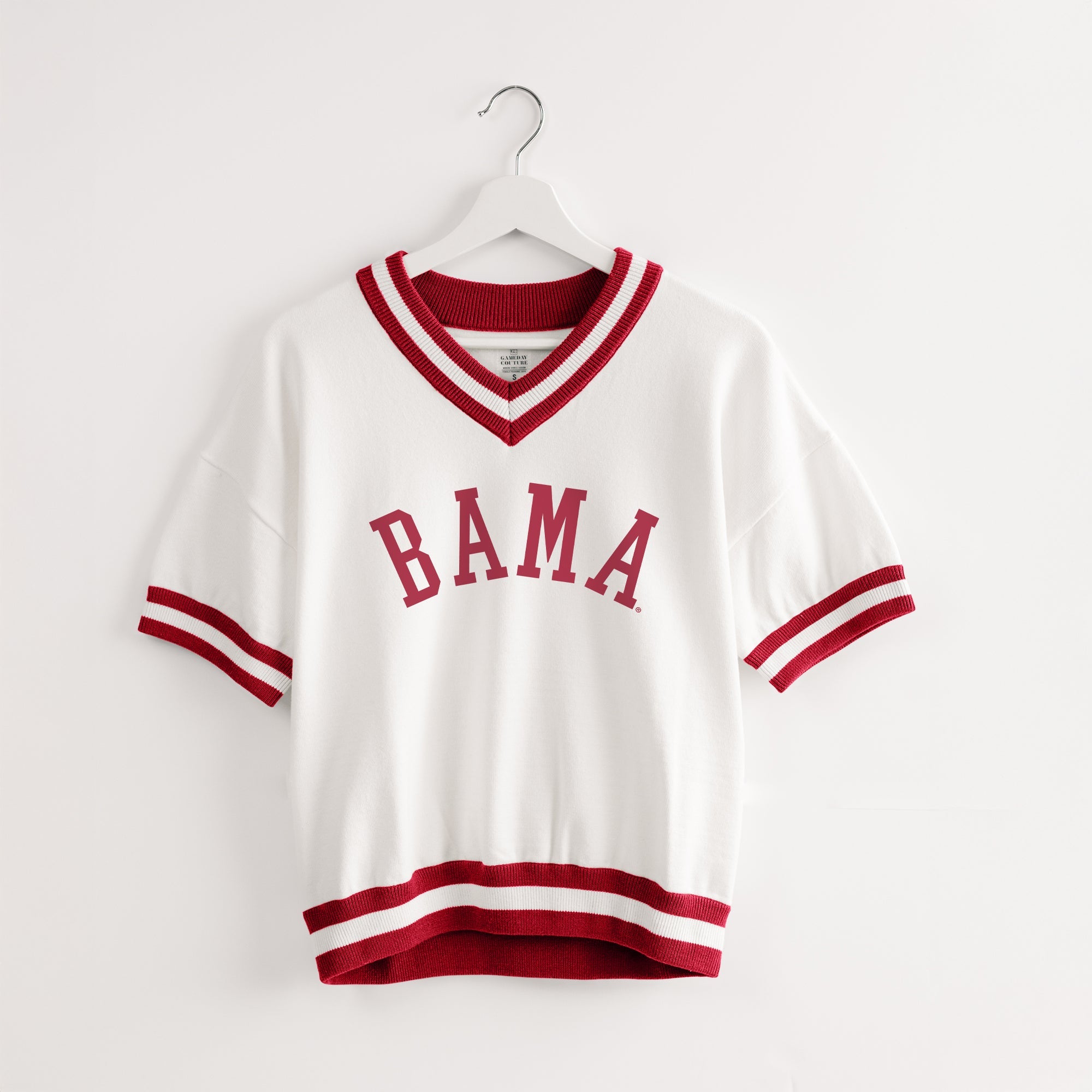 ALABAMA CRIMSON TIDE INFINITE CHARM VARSITY V-NECK SWEATER