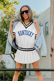 KENTUCKY WILDCATS INFINITE CHARM VARSITY V-NECK SWEATER