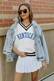 KENTUCKY WILDCATS INFINITE CHARM VARSITY V-NECK SWEATER