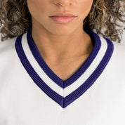 LSU TIGERS INFINITE CHARM VARSITY V-NECK SWEATER