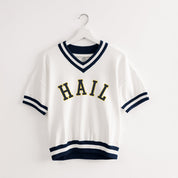 MICHIGAN WOLVERINES INFINITE CHARM VARSITY V-NECK SWEATER