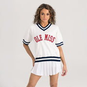 OLE MISS REBELS INFINITE CHARM VARSITY V-NECK SWEATER
