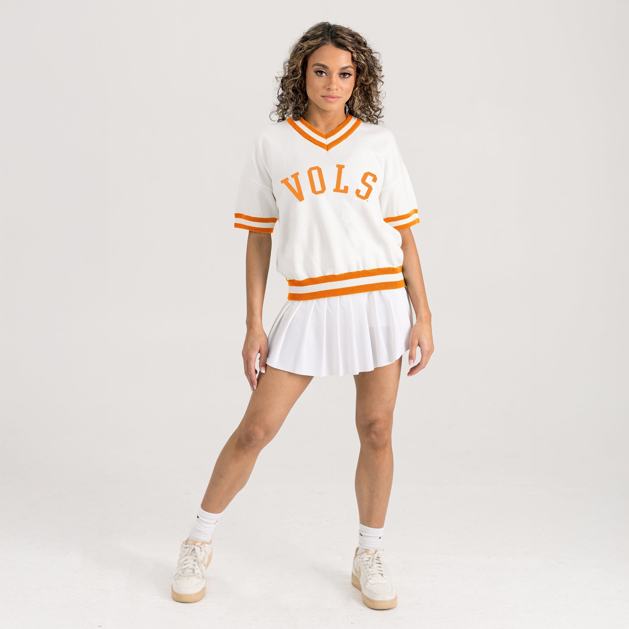 TENNESSEE VOLUNTEERS INFINITE CHARM VARSITY V-NECK SWEATER