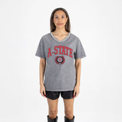 ARKANSAS STATE RED WOLVES ICONIC EDGE RHINESTONE TRIM V-NECK TEE