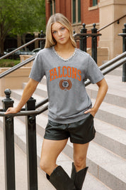 BOWLING GREEN FALCONS ICONIC EDGE RHINESTONE TRIM V-NECK TEE